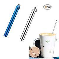 Metal Straws Drinking Straws, Stainless Steel Straws Reusable -Telescopic Ultra Long Rainbow Color Straw with Cleaning Brush for Travel,Household, Outdoor, Party (Red)