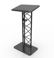 FixtureDisplays Truss Metal and Wood Podium Pulpit Lectern Church School Restaurant Reception with Cup Holder 11566