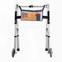 Zippered Wheelchair Bag, Waterproof Mobility Scooter Accessory Storage Pouch Basket, Hands Free Wheelchair Side Caddy Fits for Scooters,Walkers and Rollators(HZC139-I)