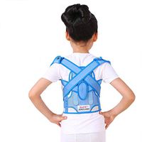 Wanforjewellery Children Adjustable Back Posture Corrector, Clavicle Brace Shoulder Brace Kids Posture Neck Shoulder Support,Blue,S