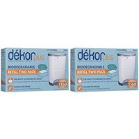 Diaper Dekor Plus 2 Packs Containing 2 Refills each (4 total refills) Biodegradable