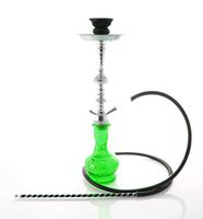 Hookah 20" Green 1 hose shisha nargila bar narguile nargile glass water Vase pro