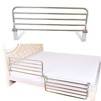LLF Foldable Bed Rail Safety Side Guard for Elderly, Adults, Toddler & Kids Assist Handle Handicap Bed Railing Folding Hospital Metal Grip Bumper Bar (1pcs) (Size : 90cm)