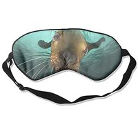WUGOU Sleep Eye Mask Nature Animals Seals Lightweight Soft Blindfold Adjustable Head Strap Eyeshade Travel Eyepatch