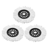 Eyliden 3 Pack Spin Mop Head Refills Microfiber Mop Replacement Head-Round Shape for 360 Degree Spin Magic Mop Floor Cleaning
