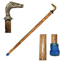 Nautical World Wooden Walking Stick Horse Shaped - 37” Vintage Wooden Decorated Stick |Handmade|for Men and Women, Affordable Gift Decorative Walking Cane Fashion Statement for Men/Women/Seniors/Gran