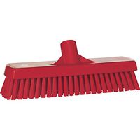 Vikan 70604 Deck Scrub, 11-3/4" Polyester Bristle, Red