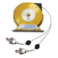 Hubbell Wiring Systems HBL50YSD Static Discharge Reel with 3/32" Steel Y Lead, 50' Cable Length, 8-5/8" Width x 8-11/16" Height