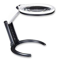 5X 10X Magnifying with Ultra Bright Energy Saving LED Light Great Hands Free Magnifier for Reading Hobbies Crafts Workbench Diamond Art (Color : Black)