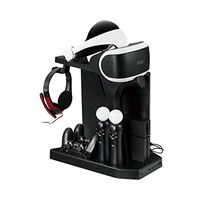 Lenboken-KJH All-in-One PSVR Charging Display Stand PlayStation VR Vertical Stand Cooling Fan with Controller Charging Station, PSVR Glasses & Headset Bracket ,Universal Game Disk Storage Tower PSVR2