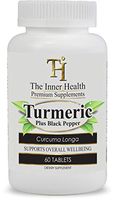 The Inner Health Turmeric with Black Pepper Complex - Release The Power of Turmeric Curcumin with Bioperine - 60 Tablets