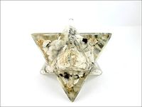 Jet Rainbow Moonstone Orgone Merkaba 4" Free Booklet Jet International Crystal Therapy Huge Large Crystal Xmas