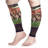 BLongTai Cute Dog Playing Billiard Calf Compression Sleeve Men Womens Running Leg Sleeve for Shin Splint Muscle Pain Relief (1 Pair)