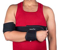 Wonder Care-Left Right Shoulder Immobilizer Arm Sling Elastic Brace for Clavicle Collar Bone Dislocation Subluxation Shoulder stabilizer Compression Brace After Rotator Cuff Surgery - Black-Size 2