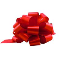 Red Christmas Gift Pull Bows - 5" Wide, Set of 10, Healthcare Workers Support Ribbon, Valentine's Day, Wreath, Swag, Garland, Gift Basket, Presents, Birthday, Fundraiser, Office, Decoration