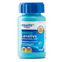 Equate Maximum Strength Laxative, Sennosides Stimulant Laxative, 25mg, 90ct, By Equate, Compare to Maximum Strength Ex-Lax (Pack of 3) Fxi&Ui