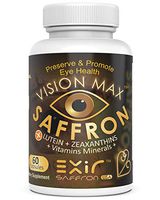Vision Max® Eye Supplements for Vision & Macula Health, Beta-Carotene Free with Lutein, Saffron, Zeaxanthin, Meso Zeaxanthin, Grape Seed Extract Plus ARED2 Vitamin Minerals, 60 Capsules