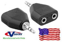 3 Pack, Stereo Splitter Cable, 3.5mm Stereo Splitter Adapter