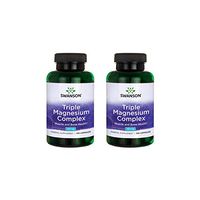 Swanson Triple Magnesium Complex Absorption Bone and Mood Health Citrate Oxide and Aspartate Combination Supplement 400 mg 100 Capsules (2 Pack)