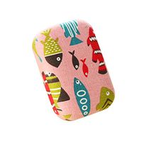 Fuchsia Jean Fish Style Lenses Holder Fashion Contact Lenses Cases, 8.5x5.5x3cm