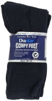 Diastar Comfy Feet Diabetic Socks, Navy, 10-13, Blue ,3 pack