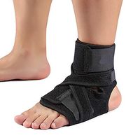 SolUptanisu Ankle Brace, Breathable Adjustable Ankle Support Brace Ankle Sleeve Compression Foot Drop Ankle Brace stabilizer Black for Sprain, Tendonitis & Heel Pain Relief Running