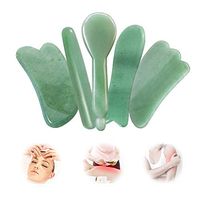 TiTa-Dong Gua Sha Massage Tool Set,5 Pack Natural Jade Guasha Board Massage Wand Stick Scraping Massage Tool - Facial Body Care,Trigger Point Treatment,SPA Acupuncture Treatment