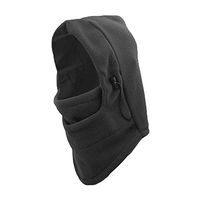 PU Health Zero Degree Thermal Heat Fleece Hood with Adjustable Drawstring, Black, 10 Count