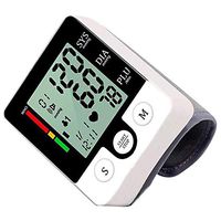 Wrist Blood Pressure Monitor,Blood Pressure Monitor Fully Automatically Measure Blood Pressure Monitor with Heart Rate Pulse Large Digital LCD Screen Display
