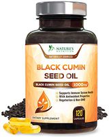 Black Seed Oil Capsules, Cold-Pressed Highly Concentrated 1000mg - Premium Nigella Sativa Black Cumin, Amazing Antioxidant High Thymoquinone, Non-GMO Supplement Pills, Natures Nutrition - 120 Capsules