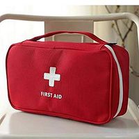 Compact First Aid Bag Emergency Care Case Home Travel First Aid Kits (Red)