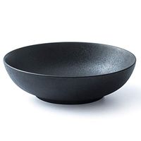 Ceramic Japanese Creative Bowl - HJAC Large Salad Bowl Hotel Large Capacity Tableware (6.61 X 2.28 Inches Black)