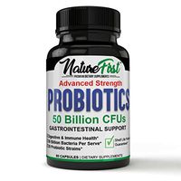 Highest Grade Superior Quality Probiotics 50 Billion CFU, Healthy Digestive Function, Shelf Stable, Gut Digestion Support - 60 Capsules per Bottle