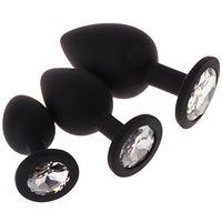 WENWING 3pcs Silicone Amal Plug for Couples Shower Enema Six Toys Trainer Sets Enhance