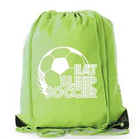 Soccer Party Favors | Soccer Drawstring Backpacks for Birthday Parties, Team events, and much more! - 10PK Lime CA2500SOCCER S3