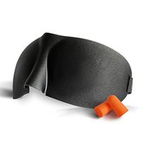 3D Contoured Sleep Mask, Topllen Upgraded Blackout Sleeping Eye Masks Lightweight Comfortable Full Night Blindfold for Traveling Naps Woman & Man (Black)