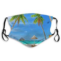 Beach Coco Protective Mask with Gasket Disposable Water Repellent Multilayer Filter Adult Sunscreen Large Mask S