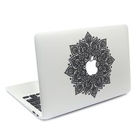 Easy Gift Arabic Mandala Leaves Removable Vinyl Macbookdecal Sticker Decals Skin with Precision-Cut for Apple MacBook Airmacbook Pro Mac Laptop 13 15 Inch