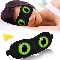 Vingi Eye Sleep Mask Funny Blindfold for Women Men Kid, Upgraded 3D Contoured 100% Blackout Sleeping Mask with Adjustable Strap, Soft Night Blindfold Eye Shades for Travel Naps Shift Works Games