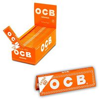 1 box - OCB ORANGE single wide rolling paper regular size 69mm - 2500 papers