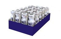 MCT Oil Keto Fuel Shots Blue Bottles Natural Coconut Ketone Energy C8 Caprylic Acid C10 Medium Triglycerides for Ketosis Butter Coffee Shakes Vegan Salad Dressings Smart Brain Oils 24-Pack