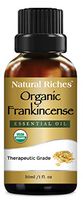 Natural Riches USDA Organic Frankincense Essential Oil 30 ml - Boswellia Serrata, 100% Pure Natural Undiluted, Therapeutic Grade for Diffuser Aromatherapy Premium Certified Organic Non-GMO