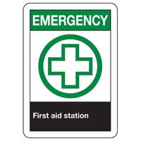 SN-20"H x 14"W-MMM-PLY-Emergency First.20" H x 14" W Magnetic Not Laminated