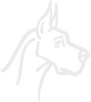 hBARSCI Great Dane Vinyl Decal - 5 Inches - for Cars, Trucks, Windows, Laptops, Tablets, Outdoor-Grade 2.5mil Thick Vinyl - White