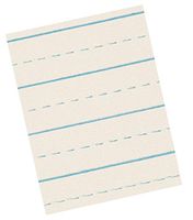School Smart Alternate Ruled Paper for Grade 3, 11 in x 8 1/2 in - Ream of 500 - White Newsprint