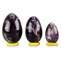 RSkull Home Decro & Gift Sets,Drilled Amethyst Purple Yoni Eggs Natural Carnelian Kegel Balls Jade Egg for Women Kegel Exercise Tightening Vaginal Muscle Ben Wa Ball Massager(Amethyst Purple)