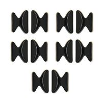 10 Pairs/Set Non-Slip Silicone Nose Pads for Eyeglasses, Sunglasses, Soft Adhesive Stick on Nose Pads (Black, 1.8mm)