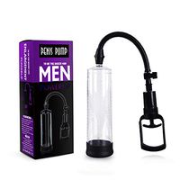 Male Effective Vacuum Pump Air Sucking Toys Physical Vacuum P-ump Toy for Man,Transparent
