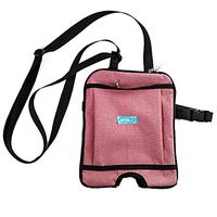 BIHIKI Incontinence Kit,Urinary Catheter Bag Ostomy Bag Holder,Bladder Ostomy Elderly Drainage Bag Care Package with Adjustable Shoulder Strap for Home,Travel,Wheelchair,Bed (Red, 1000ML)