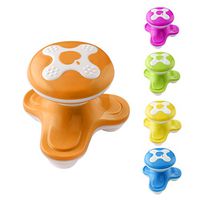 Handheld Back Massager, Massage Therapy Tool for Sore Muscles, Shoulders, Neck, Back, Foot, Body, Stiffness, Joint Pain Relief - Cordless Mini Vibrating Massager (Orange)